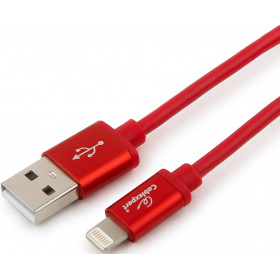 

Кабель для Apple Cablexpert CC-S-APUSB01R-3M, AM/Lightning, серия Silver, длина 3м, красный, блистер