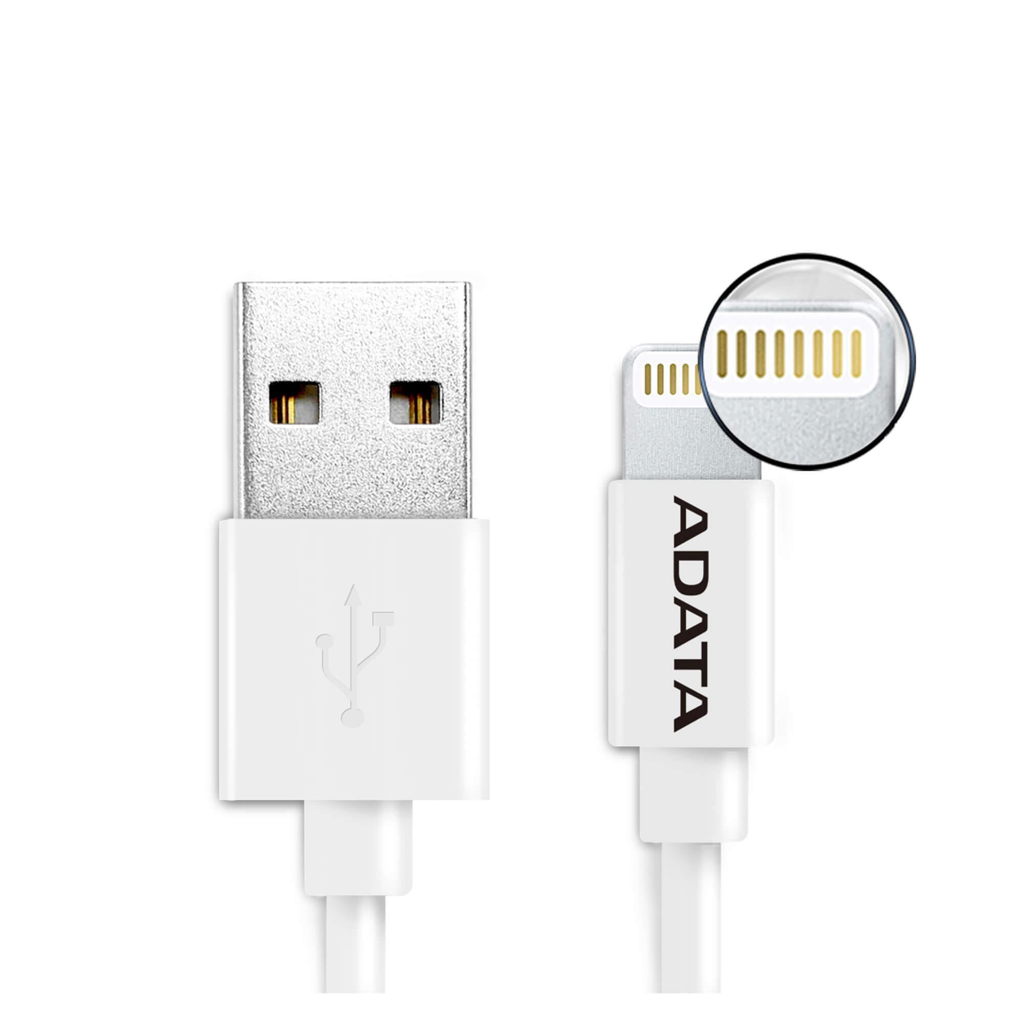 

Кабель A-DATA Lightning-USB для зарядки и синхронизации iPhone, iPad, iPod (сертифицирован Apple) 2м