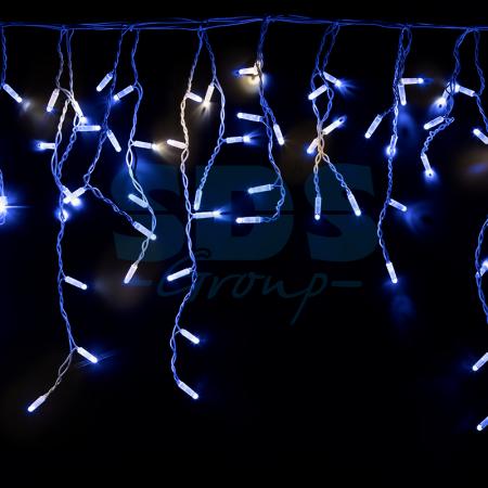 

Гирлянда "Айсикл" 4,8х0,6 м, с эффектом мерцания, белый ПВХ, 176LED, цвет: Синий, 220В