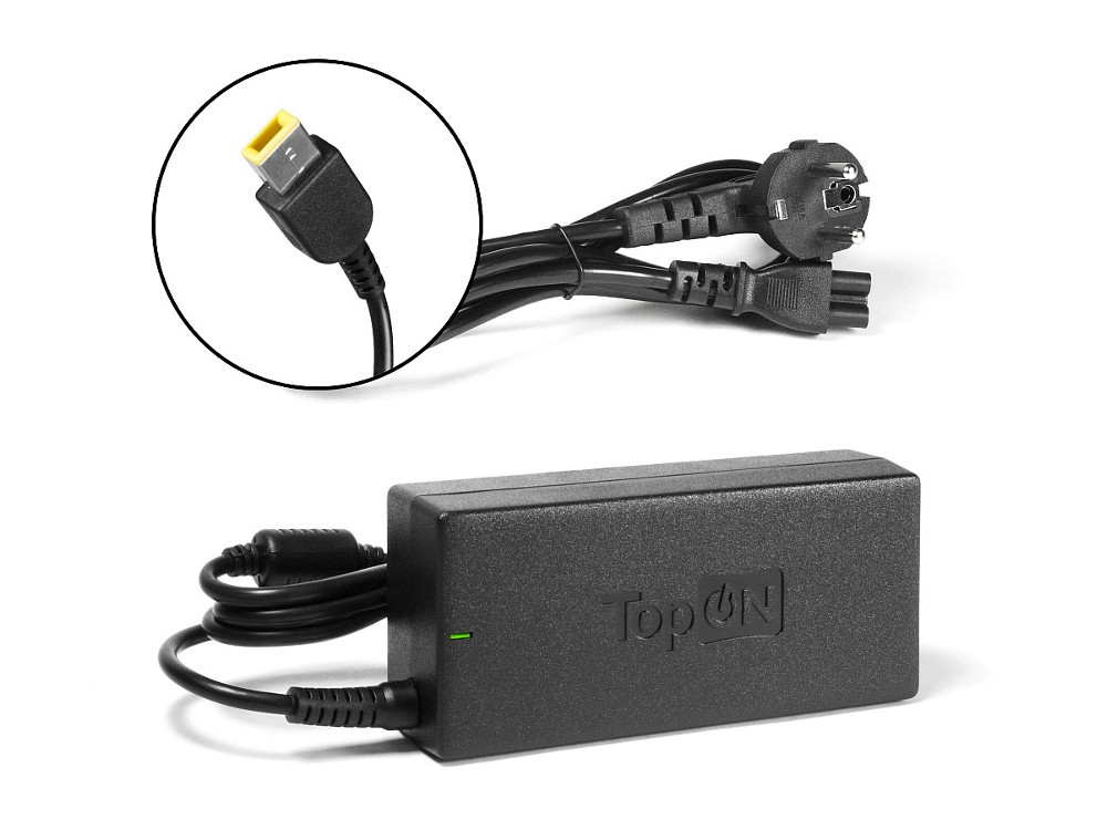 

Зарядное устройство для ноутбука TopON TOP-LT15 Lenovo G50, G500, Yoga, IdeaPad Z510, Thinkpad, 20V 4.5A 90W. Коннектор прямоугольный с иглой