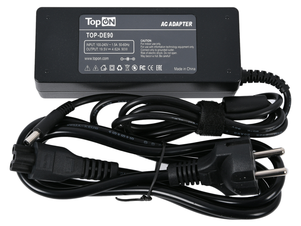 

Блок питания для ноутбука TopON TOP-DE90 Dell 19V 4.62A (4.5x3.0mm) 90W