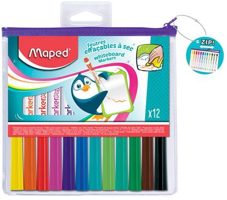 

Маркеры для доски MAPED (Франция), набор 12 шт., "Marker Pep's", круглый наконечник 1,5 мм
