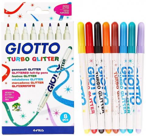 

Фломастеры GIOTTO 425800 TURBO GLITTER 8 цв глиттер