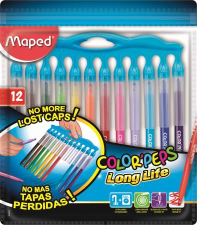 

Фломастеры MAPED 845045 COLORPEPS LONG LIFE 12цв