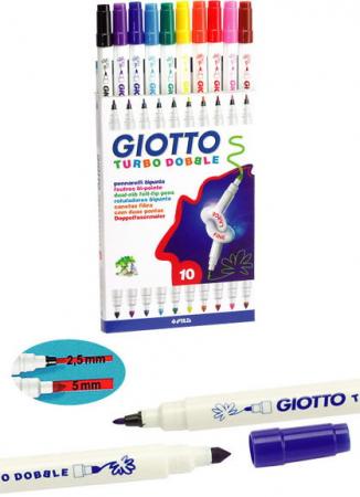 

Фломастеры GIOTTO 424600 TURBO DOBBLE 10 цв