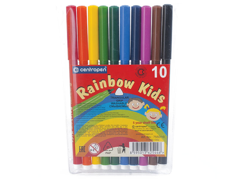 

Набор фломастеров Centropen Rainbow Kids 7550/10 1 мм 10 шт