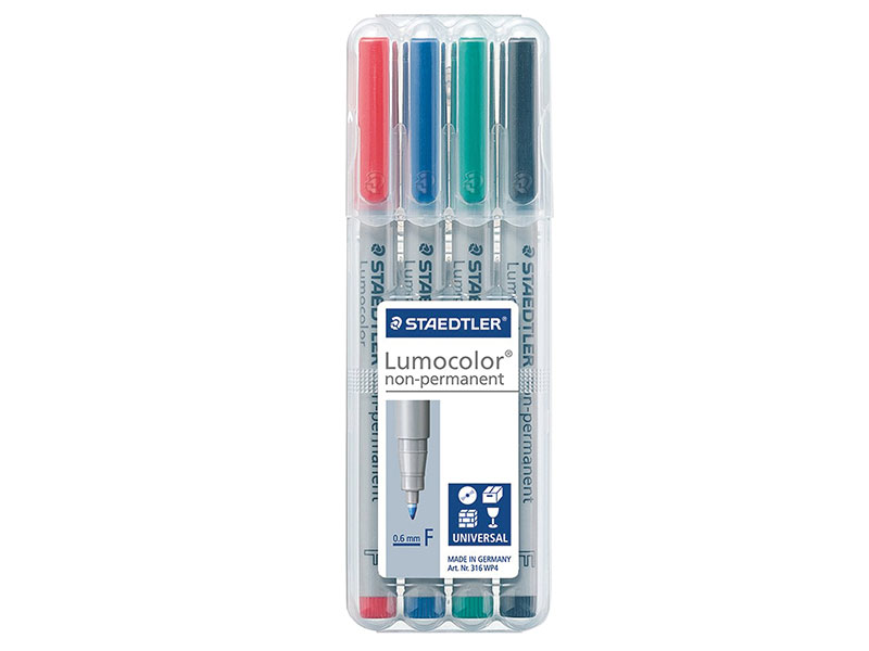 

Набор маркеров Staedtler Маркеры влагостираемые универсальные 0.6 мм 4 шт ассорти