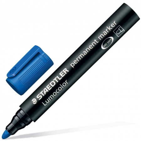 

Маркер перманентный Staedtler "Lumocolor" 2 мм синий