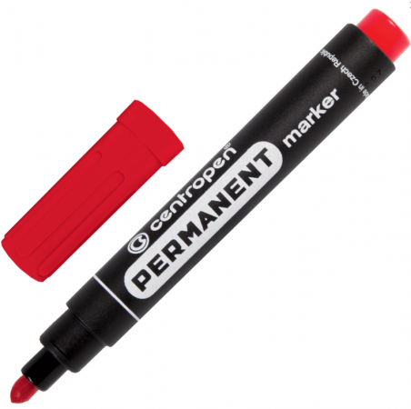 Маркер перманентный Centropen Маркер перманентный (нестираемый) 2.5 мм красный