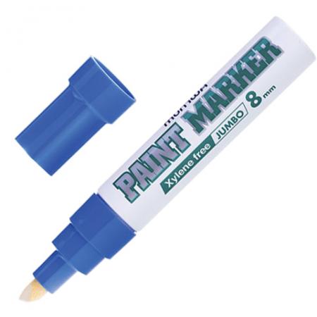 

Маркер-краска лаковый (paint marker) MUNHWA "Jumbo", 8 мм, нитро-основа, алюминиевый корпус, синий,
