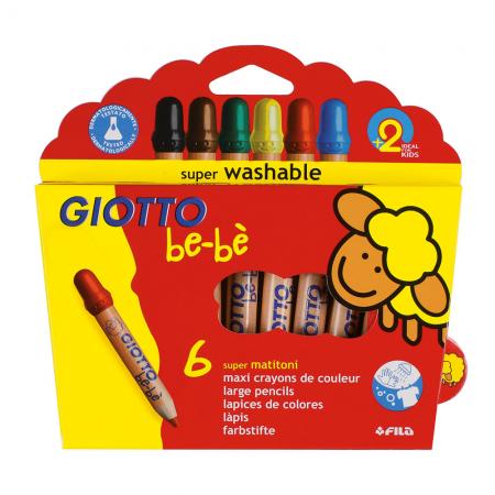 

Набор карандашей GIOTTO Super Largepencils 12 шт восковые