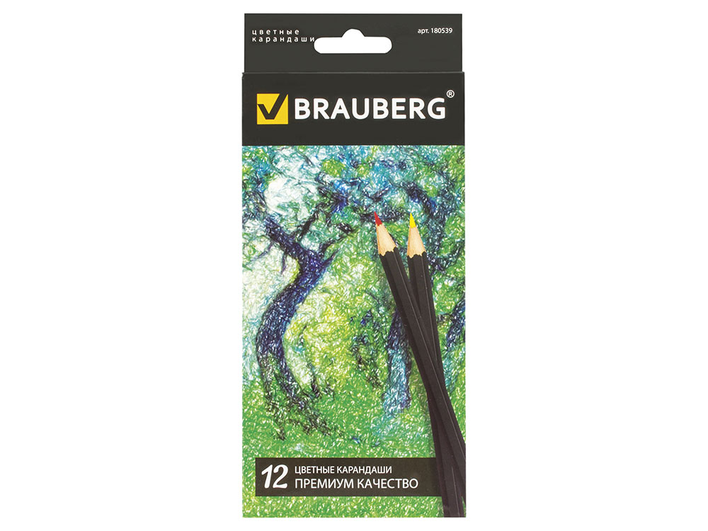 

Набор цветных карандашей BRAUBERG "Artist line" 12 шт 176 мм