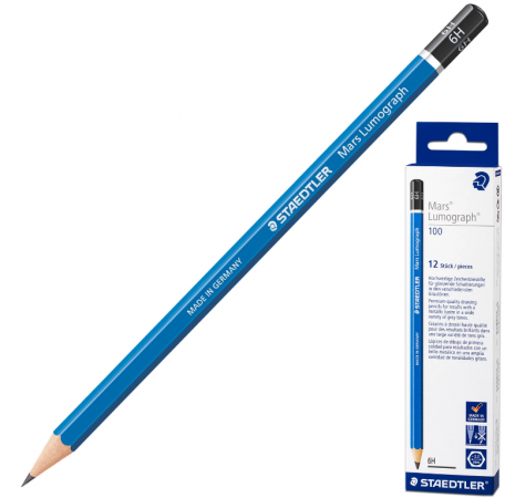 

Карандаш графитовый Staedtler "Mars Lumograph" 175 мм 6H