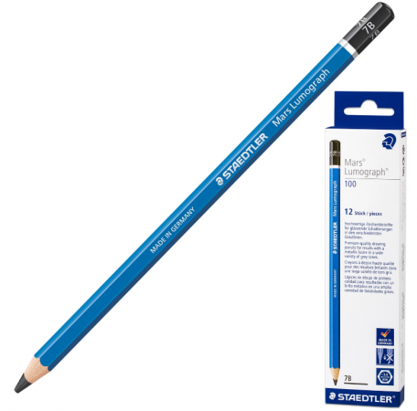 

Карандаш графитовый Staedtler "Mars Lumograph" 175 мм 7B