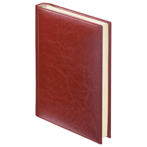 

Ежедневник BRAUBERG недатированный, А6, 100х150 мм, "Imperial", под гладкую кожу, 160 л., коричневый