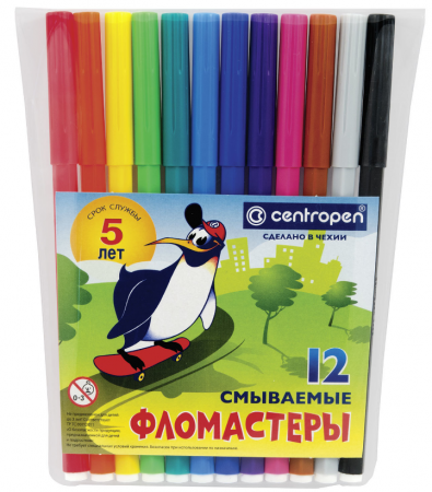 

Набор фломастеров Centropen "Пингвины" 1,8 мм 12 шт