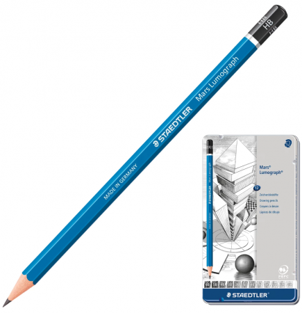 

Карандаш графитовый Staedtler "Mars Lumograph" 12 шт 175 мм 181146