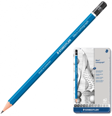 

Карандаш графитовый Staedtler "Mars Lumograph" 12 шт 175 мм 181147