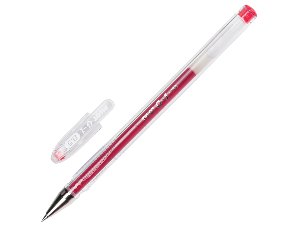 Ручка с прозрачным корпусом. Ручка гелевая пилот g-1. Ручка пилот g1 красная. Ручка красная пилот Джи 1. Ручка пилот красная j1.