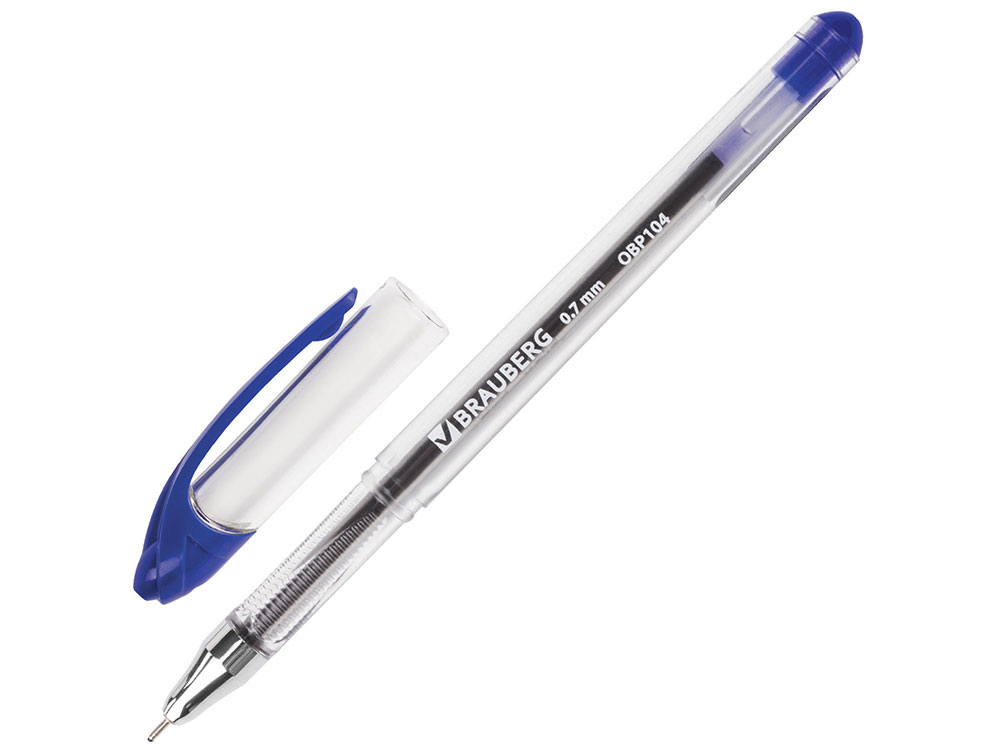 

Ручка шариковая масляная BRAUBERG "Smooth Write", корпус прозрачный, узел 0,7 мм, линия 0,35 мм, синяя