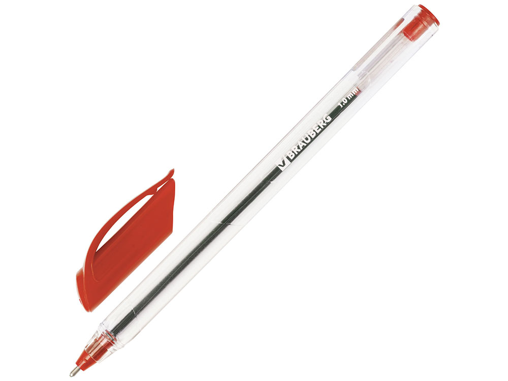 

Ручка шариковая масляная BRAUBERG Extra Glide красная, трехгранная, узел 1 мм, линия письма 0,5 мм