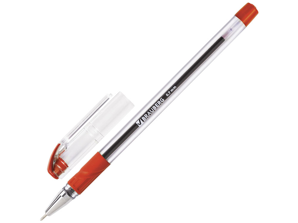 

Ручка шариковая масляная BRAUBERG "Max-Oil", игольчатый узел 0,7 мм, линия 0,35 мм, красная