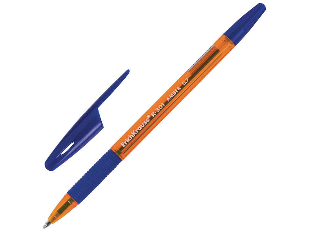

Набор шариковых ручек Erich Krause R-301 Amber Stick&Grip 0.7 50 шт синий 0.35 мм
