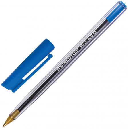 

Ручка шариковая STAEDTLER (Германия) "Stick", корпус прозрачный, узел 1 мм, линия 0,35 мм, синяя