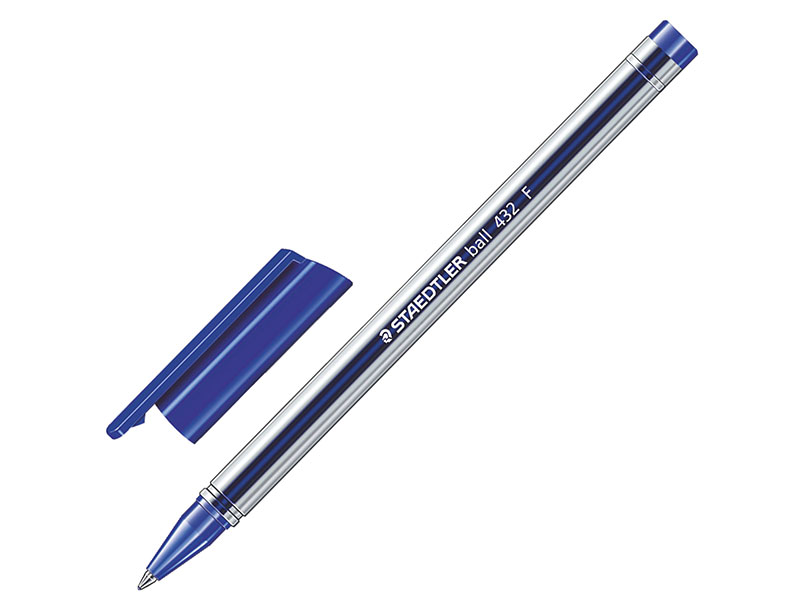 

Ручка шариковая STAEDTLER "Ball", трехгранная, корпус прозрачный, узел 1 мм, линия 0,5 мм, синяя