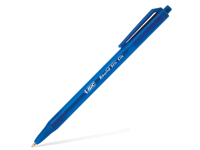 

Ручка шариковая автоматическая BIC "Round Stic Clic", корпус тонированный синий, узел 1 мм, линия 0,32 мм