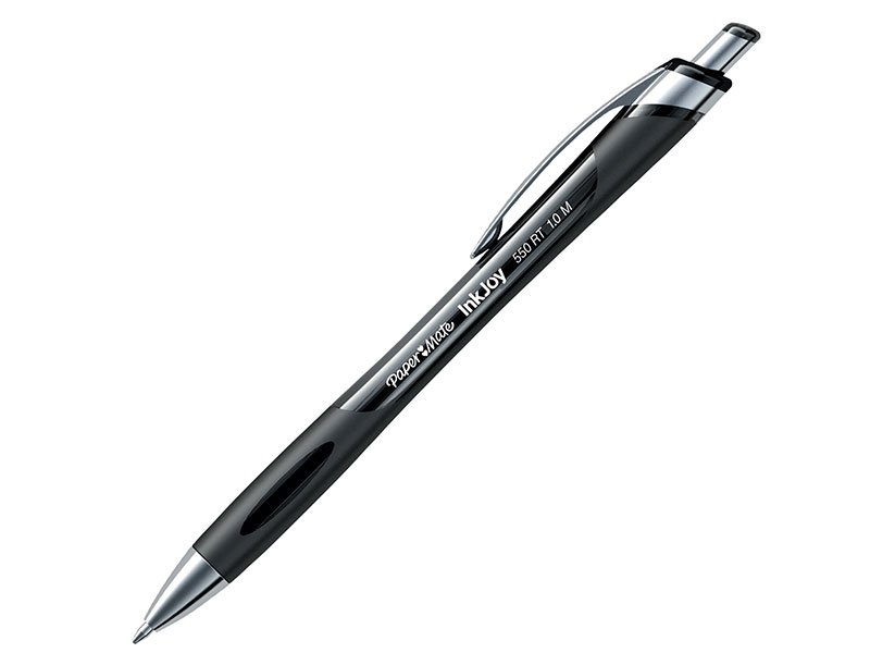 Ручка шариковая автоматическая PAPER MATE "Inkjoy 550 RT", узел 1,2 мм, линия 1 мм, черная