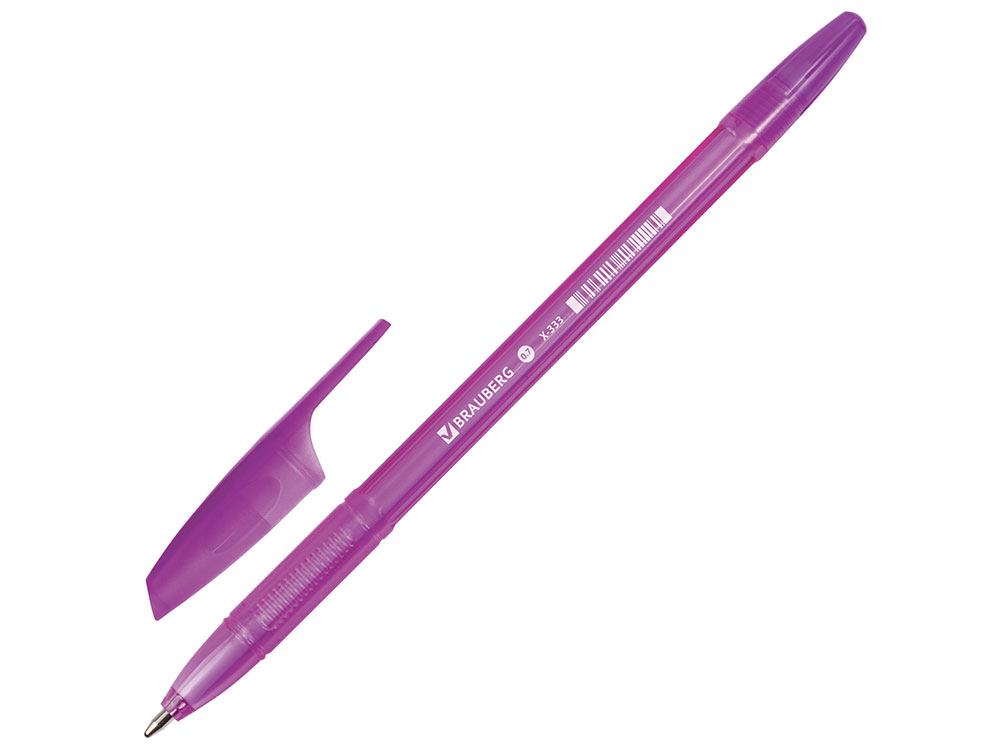 

Ручка шариковая BRAUBERG X-333 VIOLET, ФИОЛЕТОВАЯ, корпус тонир. фиолет., 0,7мм, линия 0,35мм