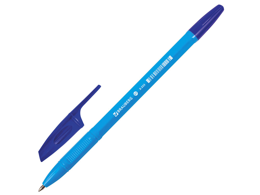 

Ручка шариковая BRAUBERG X-333 NEON SOLID, синяя, корпус ассорти, узел 0,7мм, линия 0,35мм