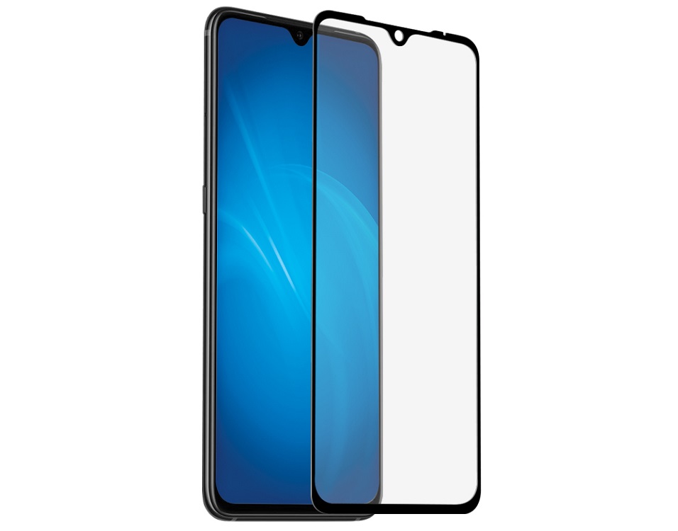Закаленное стекло с цветной рамкой DF xiColor-53 (black) (fullscreen + fullglue) для Xiaomi Mi 9/Mi 9 Lite/CC9