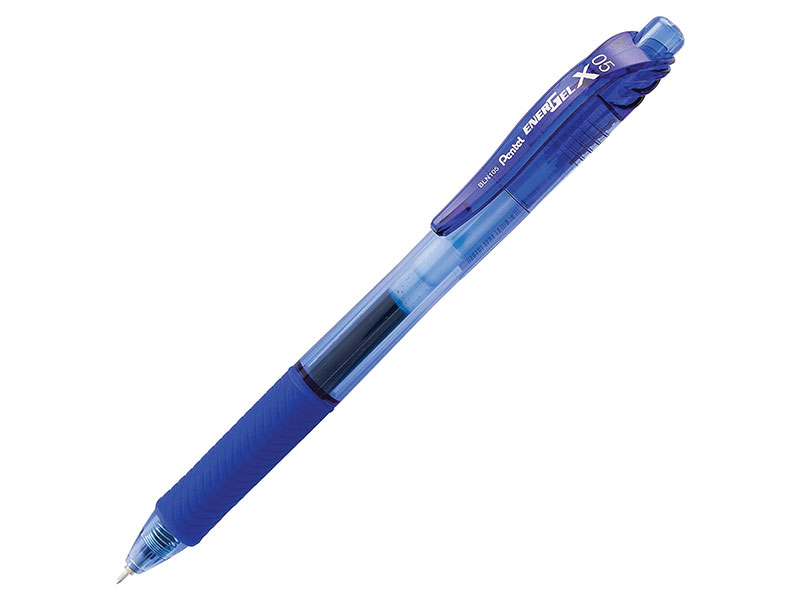 

Ручка гелевая автоматическая с грипом PENTEL (Япония) "Energel-X", СИНЯЯ, узел 0,5 мм, линия письма 0,25 мм