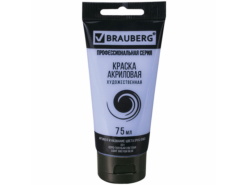 

Краска акриловая художественная BRAUBERG ART CLASSIC, туба 75 мл, серо-голубой светлый, 191091