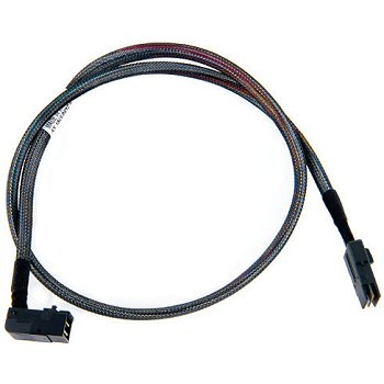 

Кабель 2280200-R Adaptec SAS HD Cable, internal "right angle" Mini Serial Attached SCSI HD x4 (SFF-8643) to Mini Serial Attached SCSI x4 (SFF-8087) cable. It measures 0.8 meter, used for connecting a