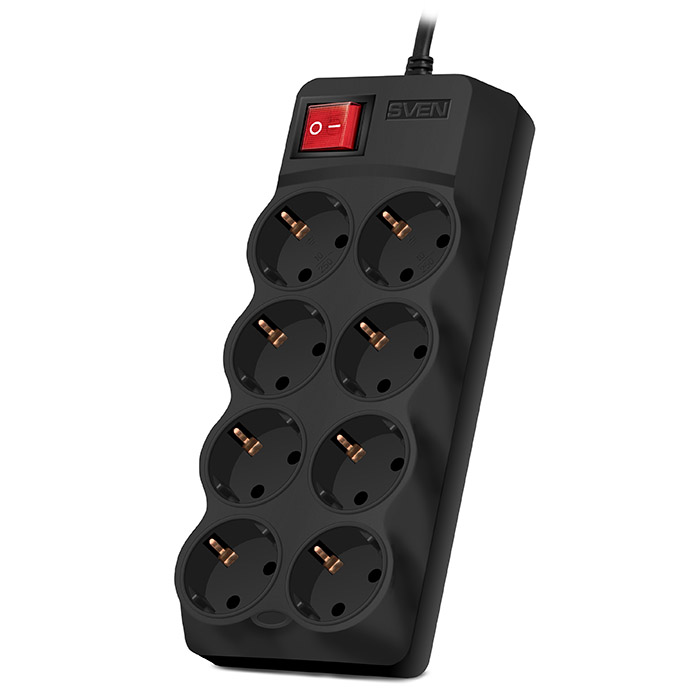 

Сетевой фильтр Sven Optima Pro 8 8 розеток 1.8 м черный