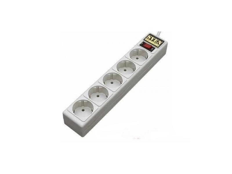 

Сетевой фильтр Sven SV-012991 5 розеток 3 м серый