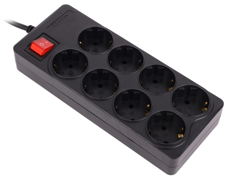 

Сетевой фильтр 5bites SP8-B-18 8 розеток 1.8 м черный