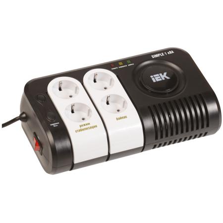 

Стабилизатор напряжения IEK Simple 1кВА однофазный 220В 1000Вт IVS25-1-01000
