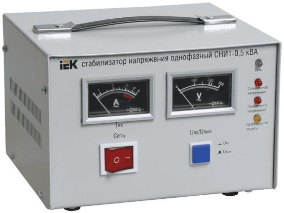 

Iek [IVS10-1-00500] Стабилизатор напряжения СНИ1-0,5 кВА однофазный ИЭК