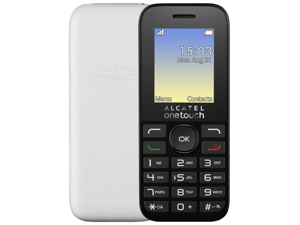 Мобильный телефон Alcatel OneTouch 1020D White 4 Mb/1.8