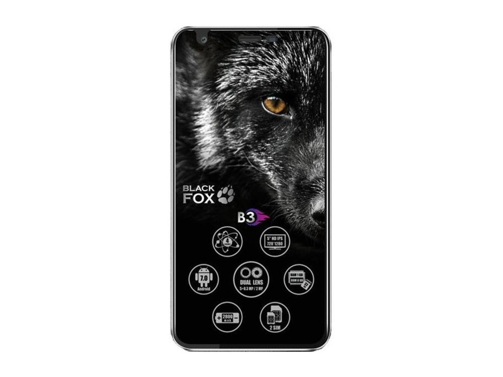 

Смартфон BLACK FOX B3 (BMM 533D) MediaTek MT6580A (1.3) / 1GB / 8GB / 5.0" 1280x720 IPS / 2SIM / 5Mp, 0.3Mp Cam / Android 7.0 (Black)