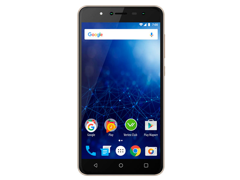 

Смартфон Vertex Impress New (4G) Gold MediaTek MT6737 (1.3) / 1GB / 16GB / 5.5" 1920x1080 IPS / 2Sim / 4G LTE / BT / 13+0.3Mp, 5+0.3Mp / Android 7.0