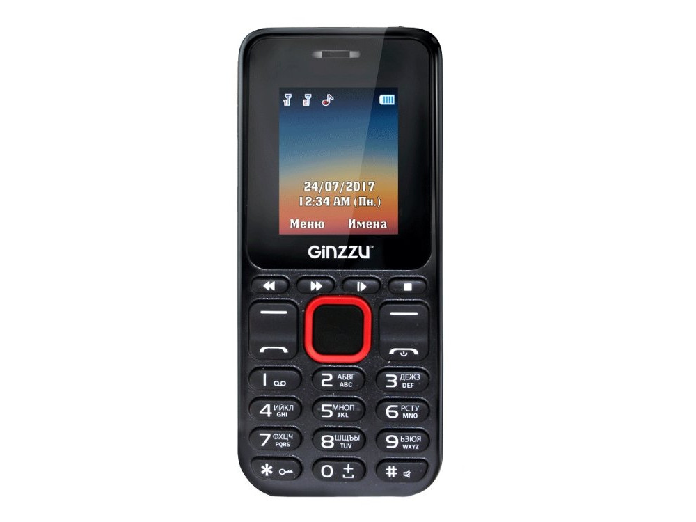 

Телефон GINZZU M102D mini (Black/Red) 1.8" / 2SIM / GPRS / 0.3 Mp / Flash / MP3 / FM