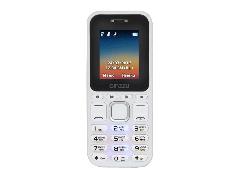 

Телефон GINZZU M102D mini (White) 1.8" / 2SIM / GPRS / 0.3 Mp / Flash / MP3 / FM