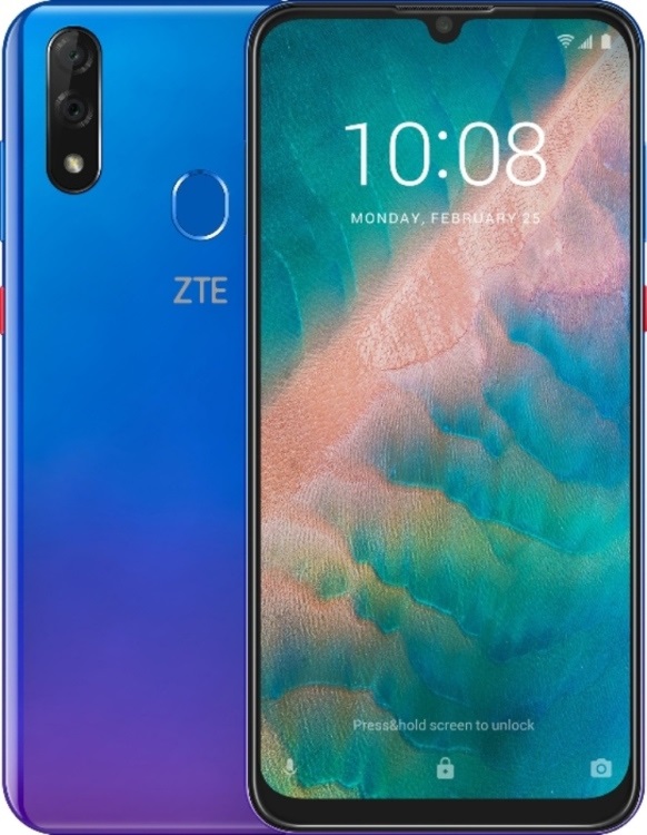

Смартфон ZTE Blade V10 (4+64) SHINING AMETHYST Blue/purple MediaTek Helio P60 (2.1)/4 Gb/64 Gb/6.3" (2280 x 1080)/DualSim/LTE/NFC/BT/Android 9.0
