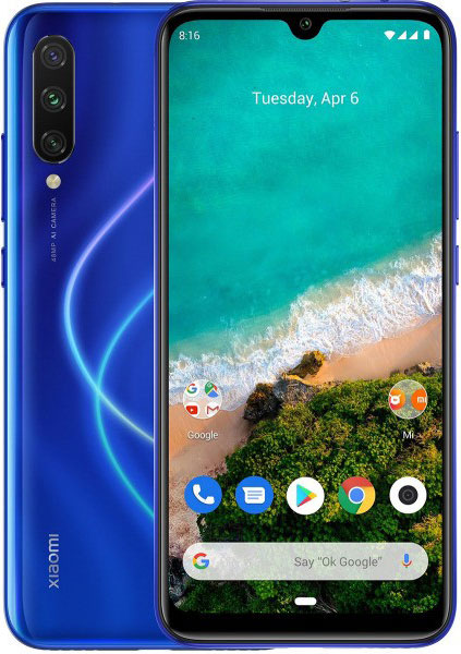 

Смартфон Xiaomi Mi A3 M1906F9SH Not just Blue Qualcomm Snapdragon 665 (2.0)/4 Gb/64 Gb/6.088" (1560 x 720)/DualSim/LTE/BT/Android 9.0