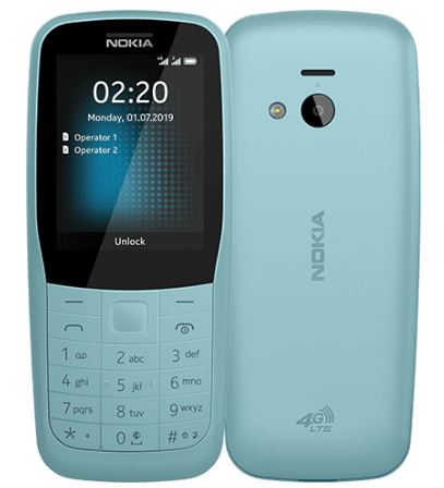 

Мобильный телефон Nokia 220 4G Blue 16 Mb/24 Mb/2.4" (320 x 240)/LTE/BT